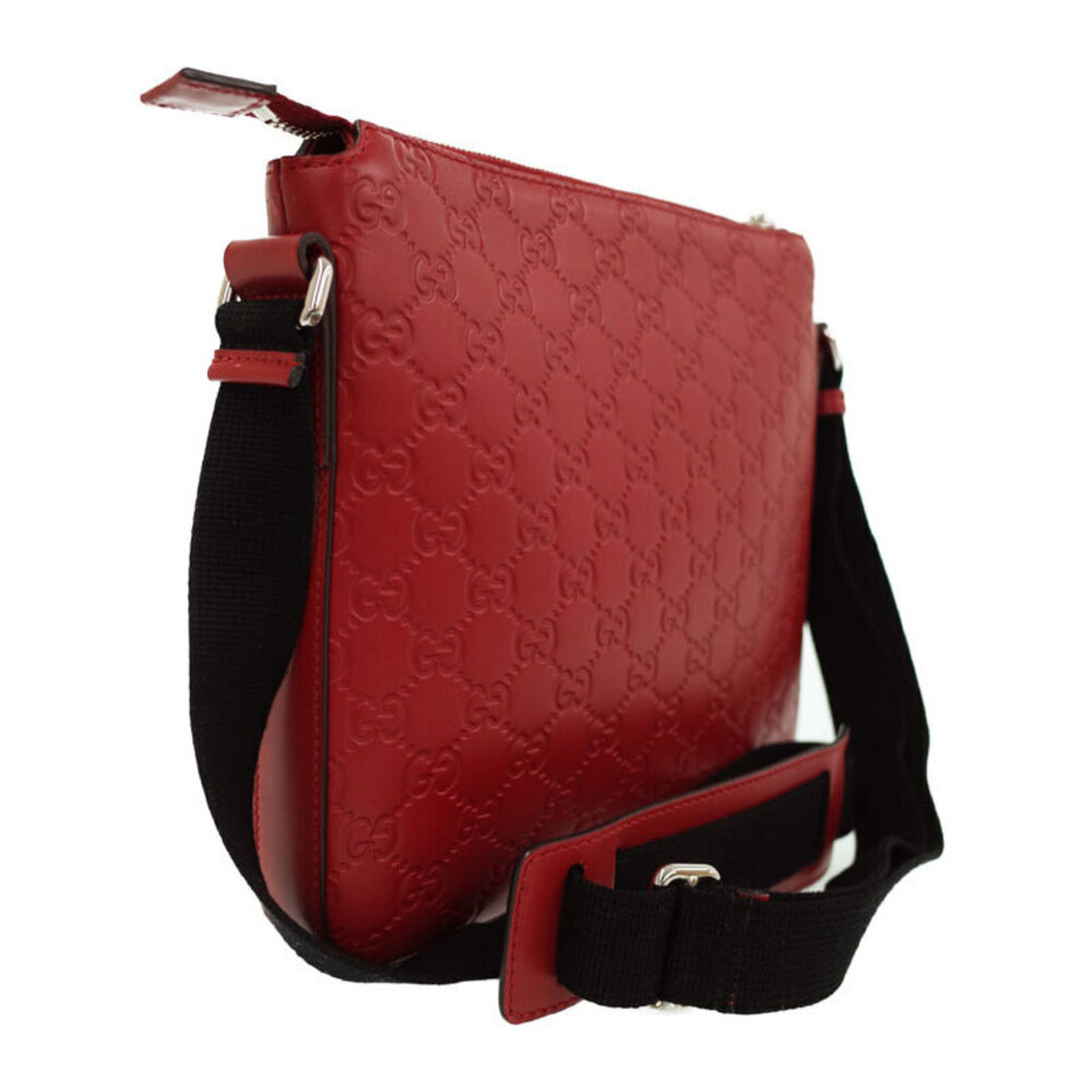 Gucci Crossbody Signature Messenger Black Bag Leather ssima
